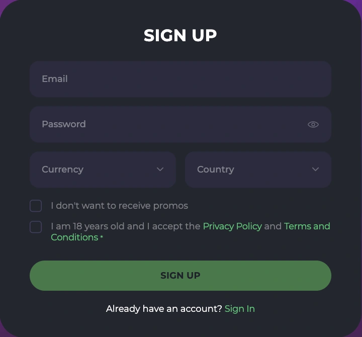 Spinago Registration and Login